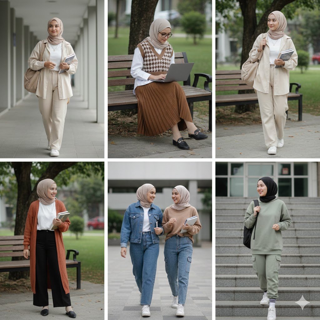 Inspirasi OOTD Kampus Hijab Friendly: Tetap Modis, Nyaman, dan Stand Out di Tahun 2026